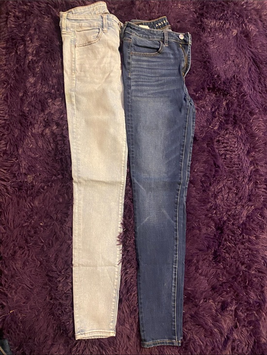 American Eagle Outfitters Denim - Women’s Two-Pack Skinny Jeans – Light Wash & Dark Indigo